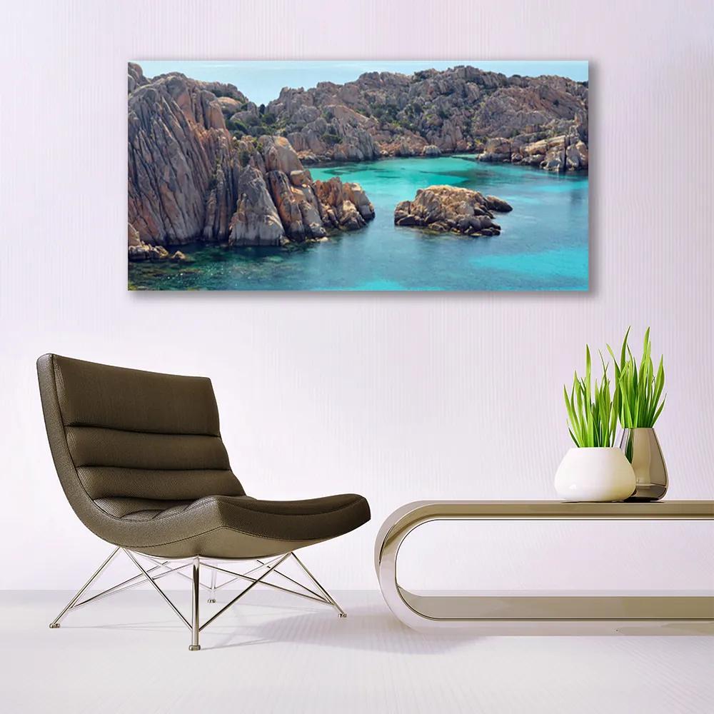 Obraz plexi Záliv skaly more krajina 120x60 cm