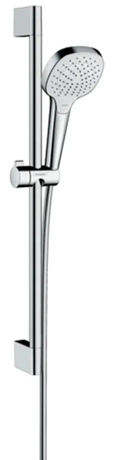 Hansgrohe Croma Select E, sprchová sada Vario EcoSmart 9 l/min so sprchovou tyčou 65 cm, biela/chrómová, HAN-26583400