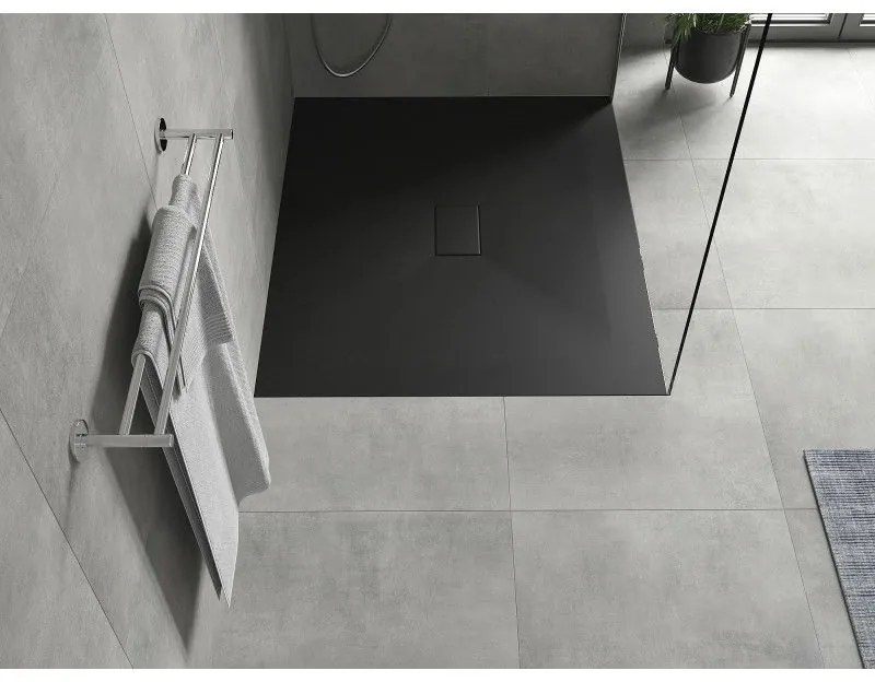 Mexen Hugo, SMC obdĺžniková sprchová vanička 140 x 100 cm, čierna matná, 42701014