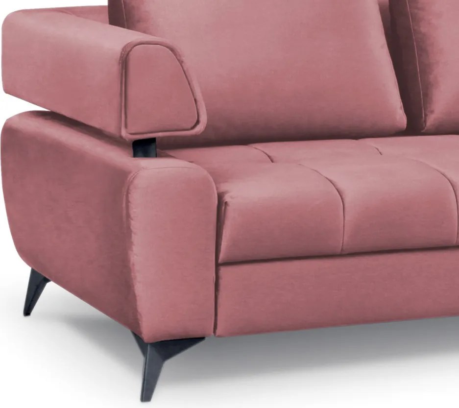 Rohová sedacia súprava Paris, staroružová látka, pravý roh