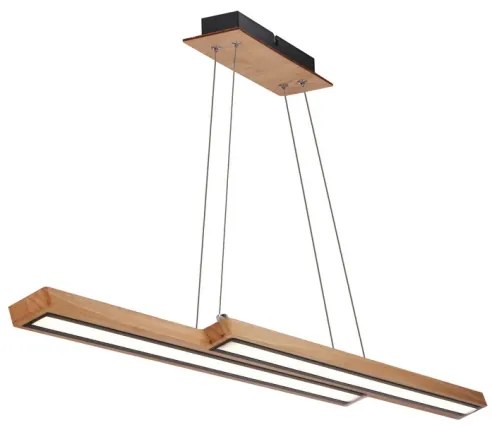 Drevený LED luster na lankách SENTO LED/19W/230V