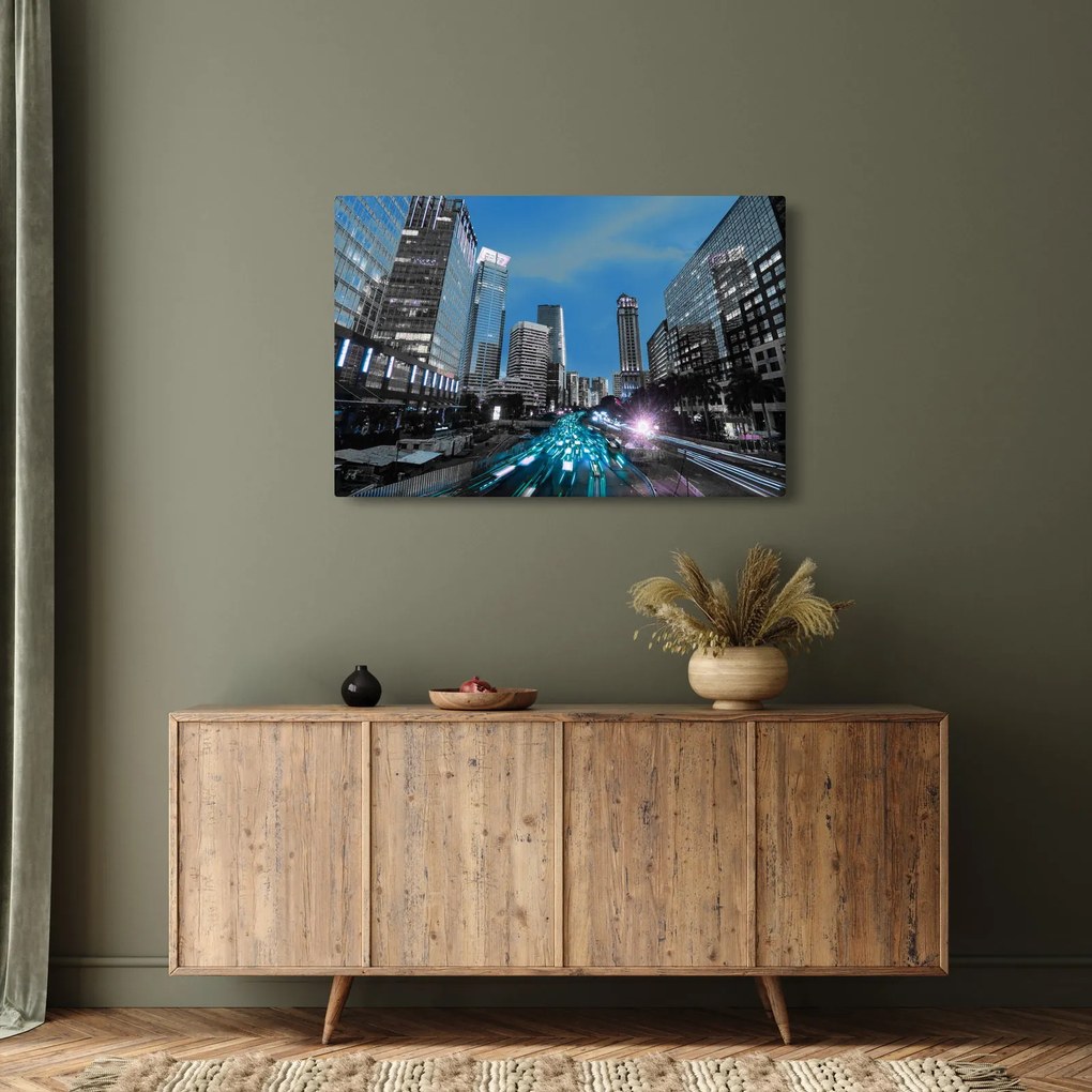 Obraz nočného mesta (90x60 cm)
