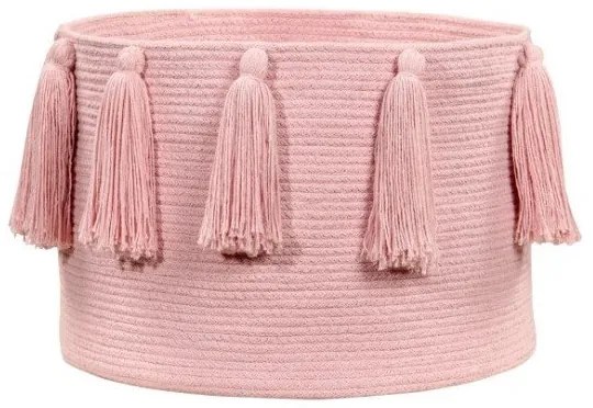 lovel.sk Bavlnený košík Tassels Pink