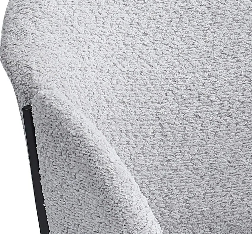 Jedálenská stolička Felicita, svetlo šedá štruktúrovaná látka