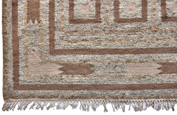 Diamond Carpets India, Ručne viazaný kusový koberec Guggenheim DESP P81 Brown Natural, 80x150, hnedá, chodba / predsieň