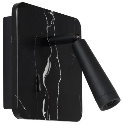 Lucide 77282/03/30 - LED Nástenné bodové svietidlo OREGON LED/4W/230V USB čierna