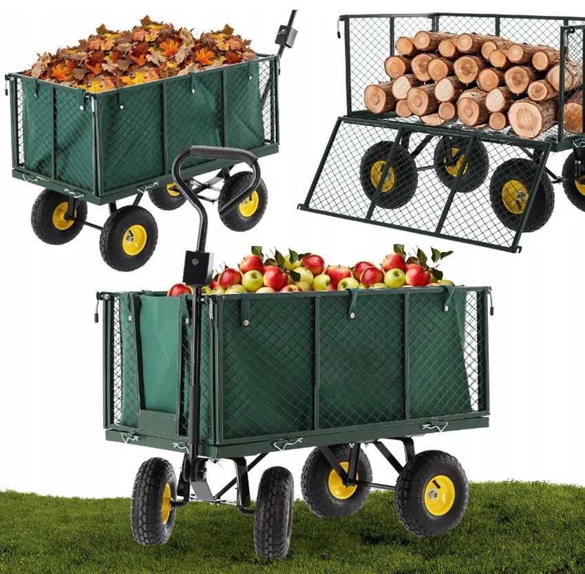 Kvalitný záhradný vozík na nafukovacích kolesách 3v1