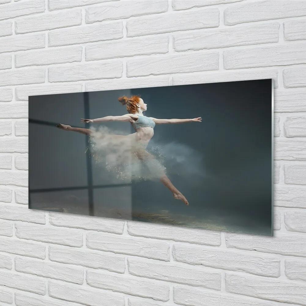 Sklenený obraz balerína dym 125x50 cm