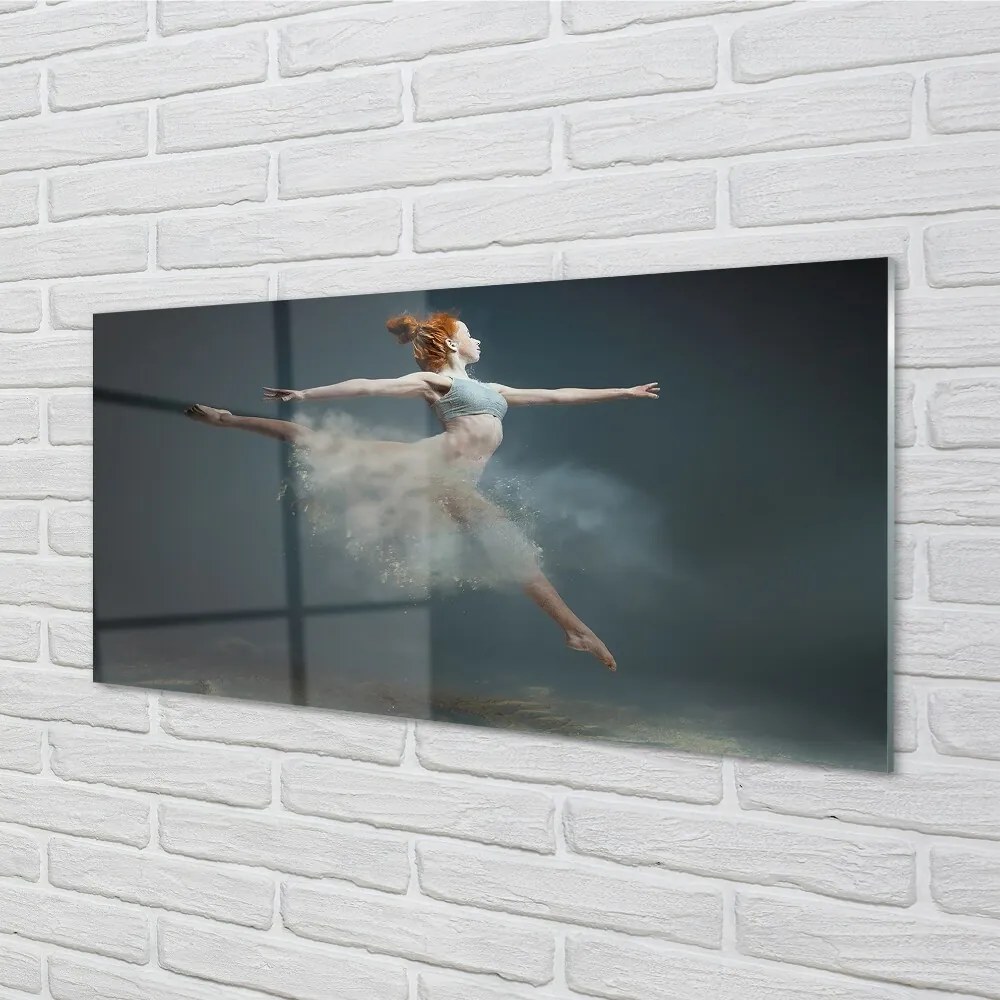 Sklenený obraz balerína dym 140x70 cm