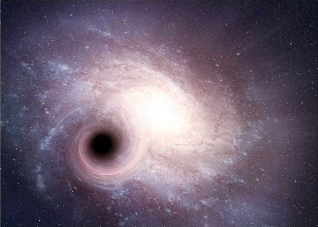 Sklenený obraz - Špirálna galaxia (70x50 cm)