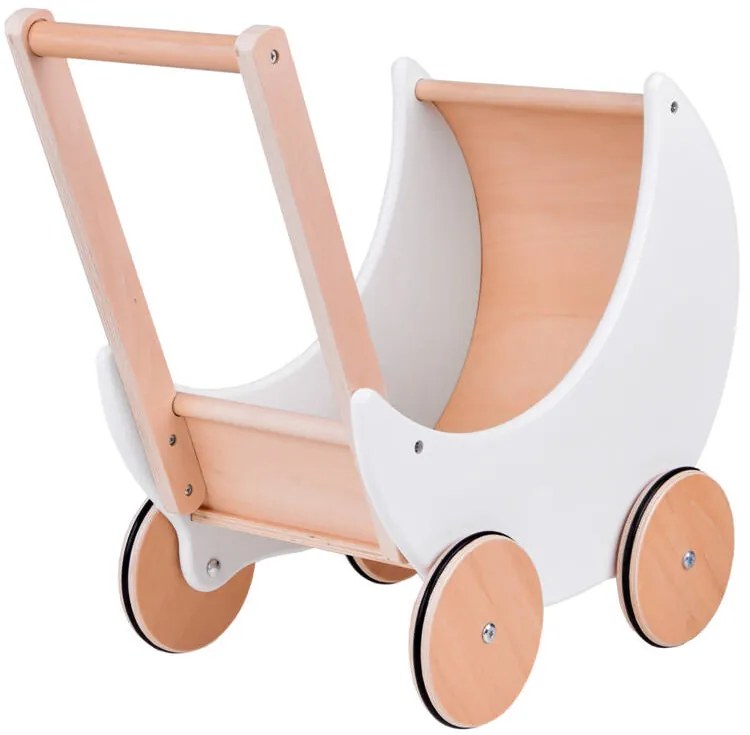 Drevený kočík pre bábiky pre deti Jokomisiada ZA5484
