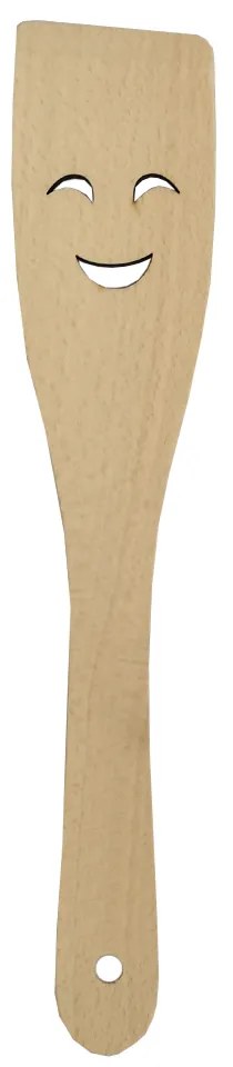 AMADEA Drevená obracačka s úsmevom, masívne drevo, dĺžka 28 cm