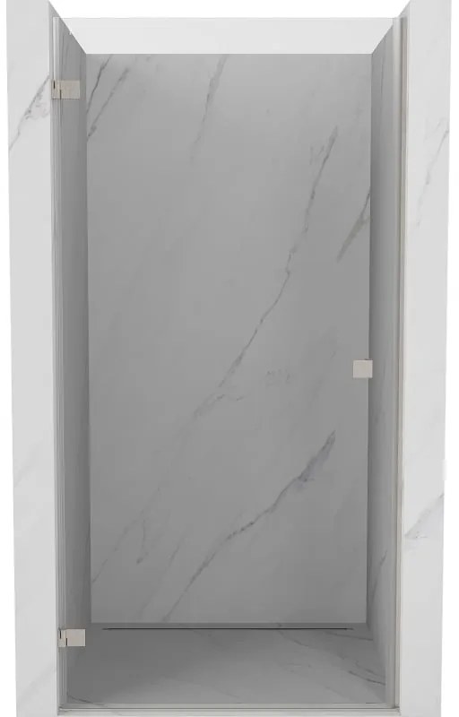 Mexen, Mexen Lunar-B Otočné ľavé sprchové dvere 85 cm, transparentné, brúsený nikel - 832-085-000-97-00-L