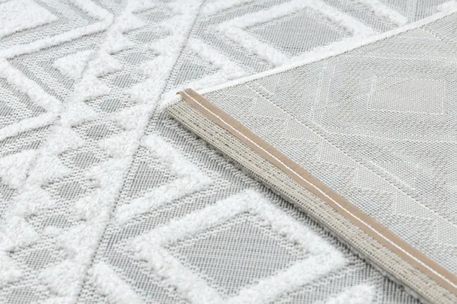 Koberec SOLE D3851 Boho, romby - ploské tkanie béžový
