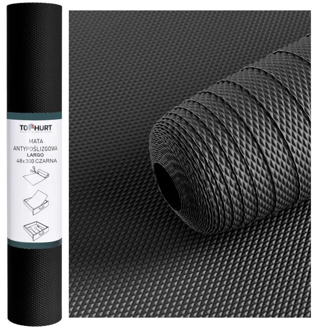 Protišmyková podložka LARGO čierna 48x300 cm