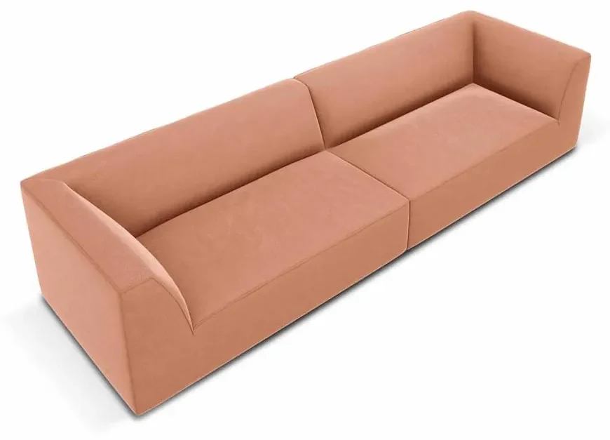 Štvormiestna zamatová pohovka Ruby 302 × 93 × 69 cm
