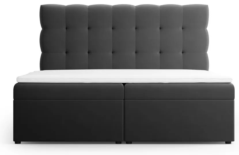 Antracitová boxspring posteľ s úložným priestorom 160x200 cm Bali – Cosmopolitan Design