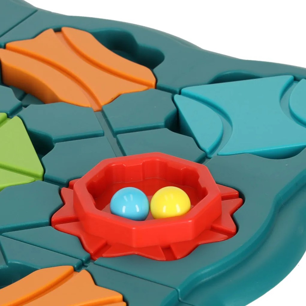 KIK Puzzle desková hra bludiště překážková dráha 28 el.