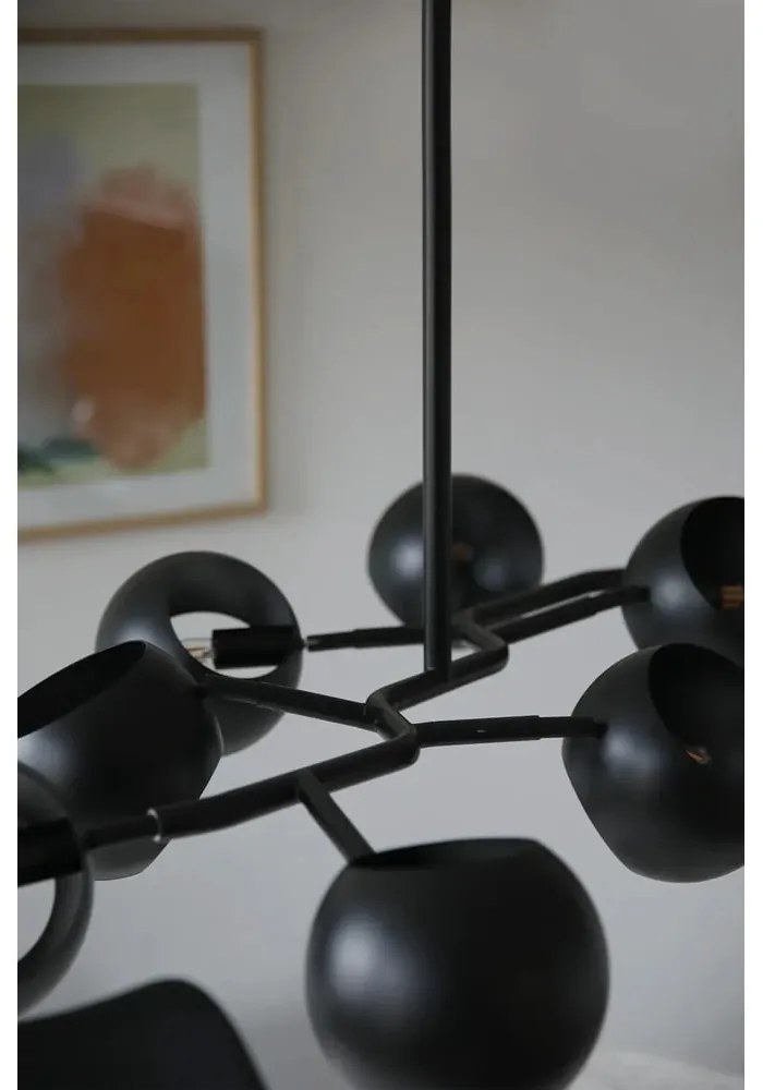 Čierne závesné svietidlo s kovovým tienidlom Edgar – Markslöjd