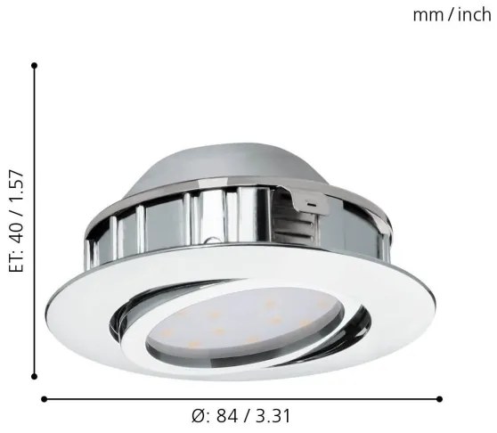Eglo 95858- SADA 3x LED Stmievateľné podhľadové svietidlo PINEDA 1xLED/5,5W/230V