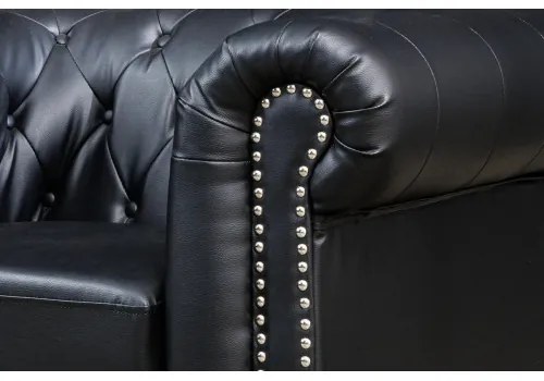 Kreslo 41448 Chesterfield Antique Čierna  - Komfort-nábytok