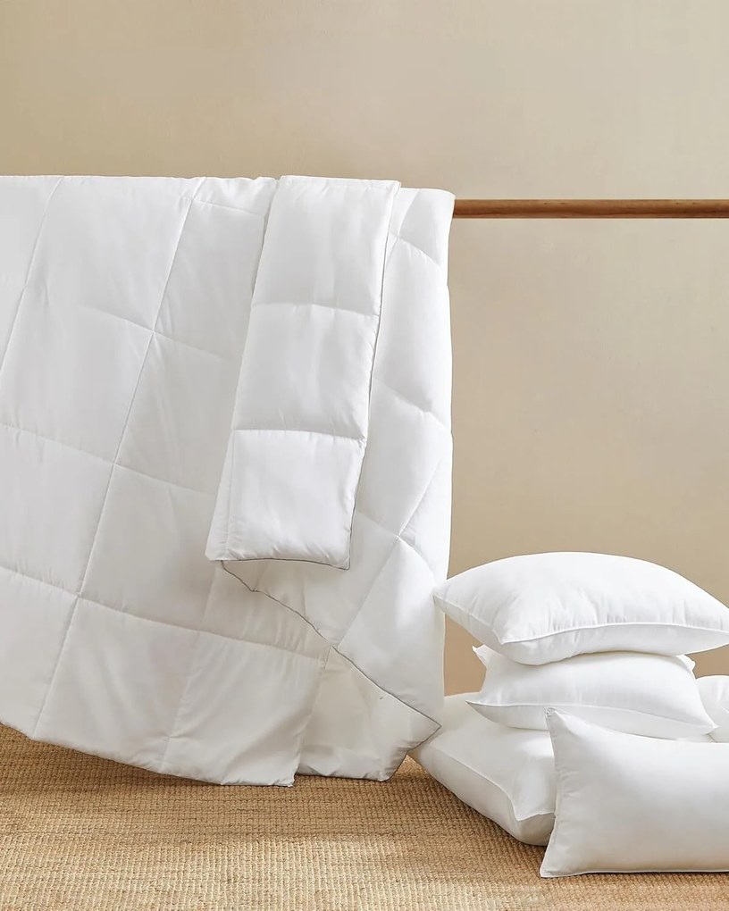 Sada 2 ks přikrývek DUVET 2v1 200x200 cm bílá