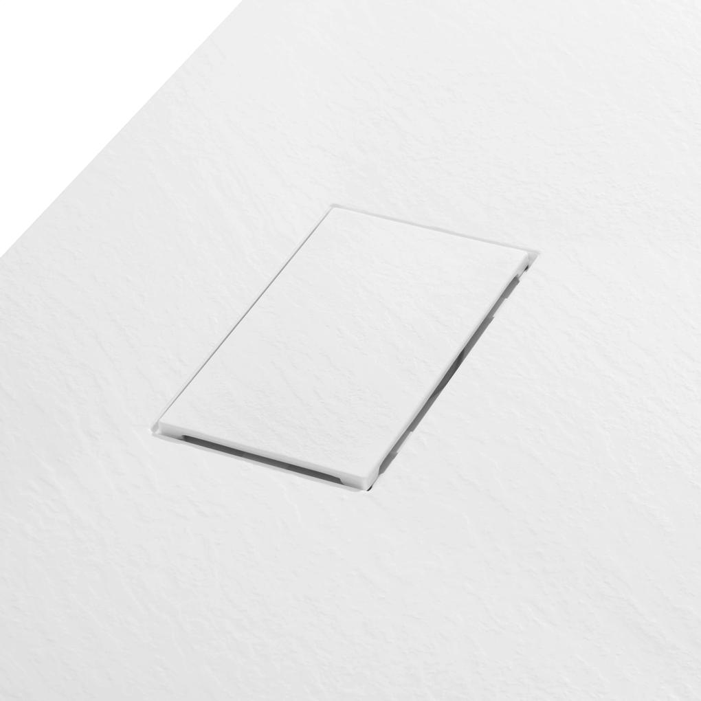 Cerano Gusto, obdĺžniková sprchová vanička 110x70x3 cm z minerálneho kompozitu, biela, CER-CER-414605