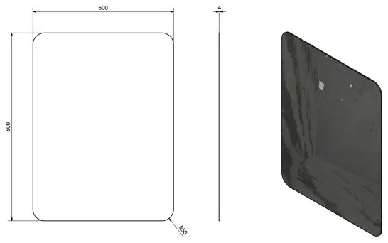 Sapho - Zrkadlo ISHAPE 60x80 cm
