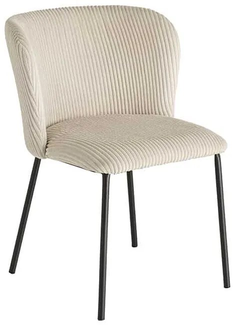 Dizajnová jedálenská stolička Cholet béžová cord