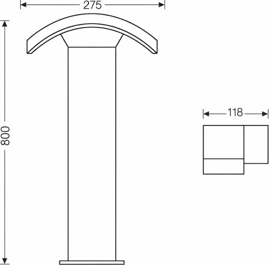 Brilagi - LED Vonkajšia lampa ARCELO LED/9W/230V 80 cm IP54