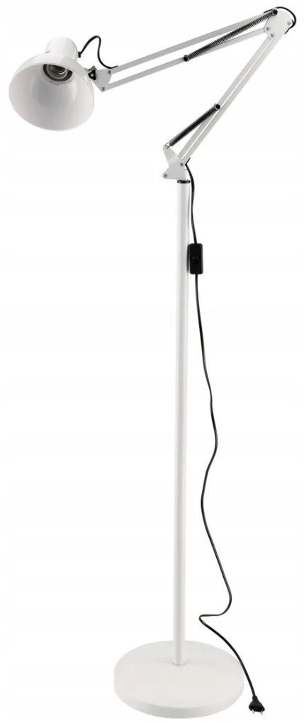 BERGE LED stojacia lampa 1xE27 185cm biela