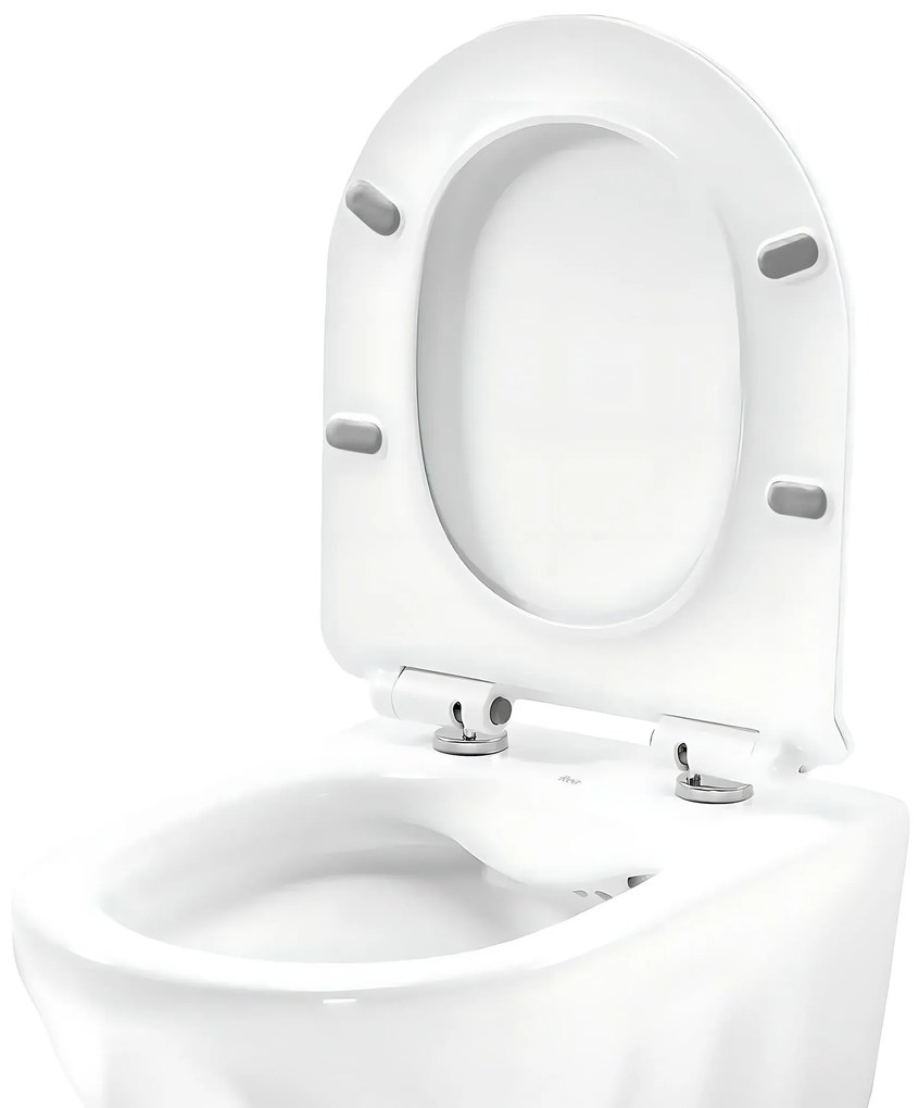 Rea Gustavo, závesná WC misa + toaletné sedadlo, biela, REA-C1652
