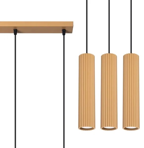 Sollux SL.1556 - Luster na lanku KARBON 3xGU10/10W/230V zlatá