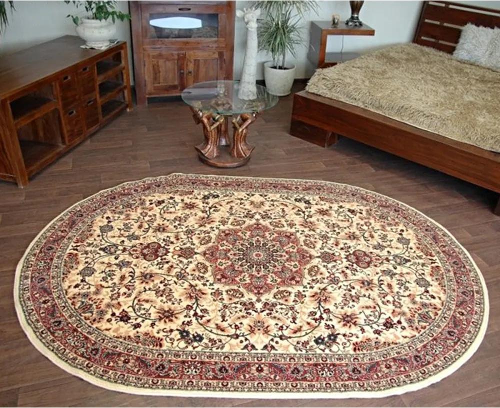 Luxusný kusový koberec akryl Kordoba béžový ovál, Velikosti 200x300cm