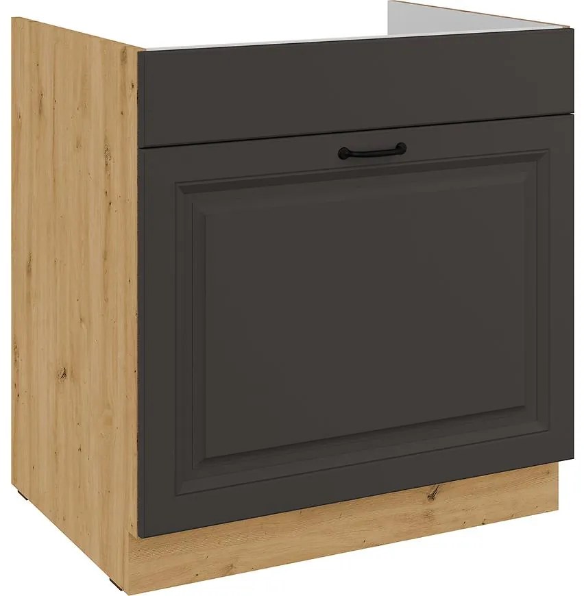 Kuchynská skrinka Stilo grafit mat/artisan 80ZL 1S BB
