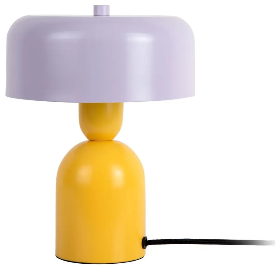 Žltá/fialová stolová lampa (výška 24 cm) Double Funky – Leitmotiv