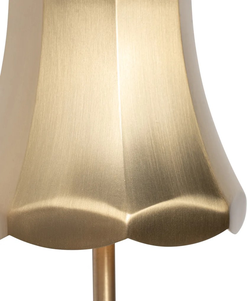 Retro stolná lampa zlatá nabíjateľná IP44 - Granny