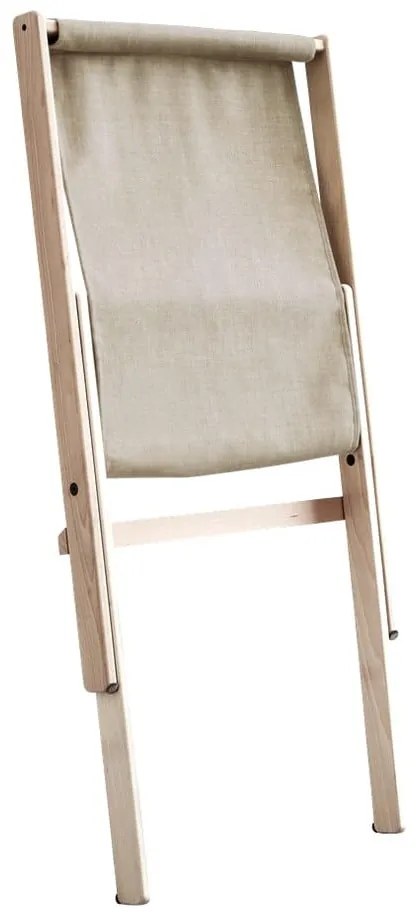 Sivé skladacie kreslo z bukového dreva Karup Design Boogie Raw/Linen