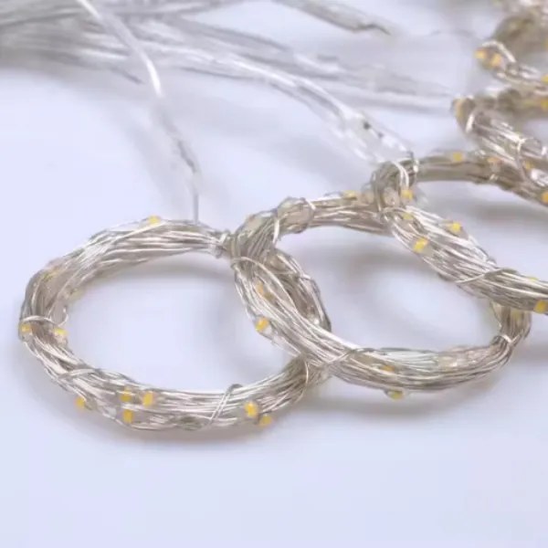 ISO 11332 Svetelný záves 300 LED teplá biela