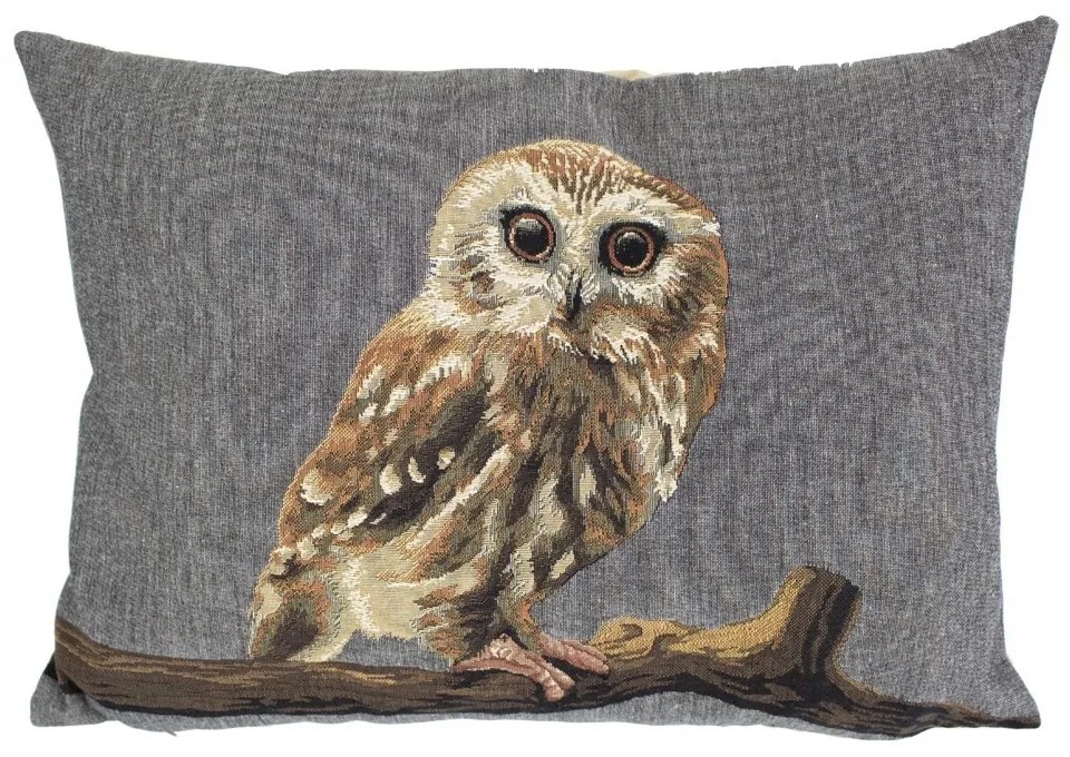 Gobelínový vankúš Sova - 45*15*31 cm