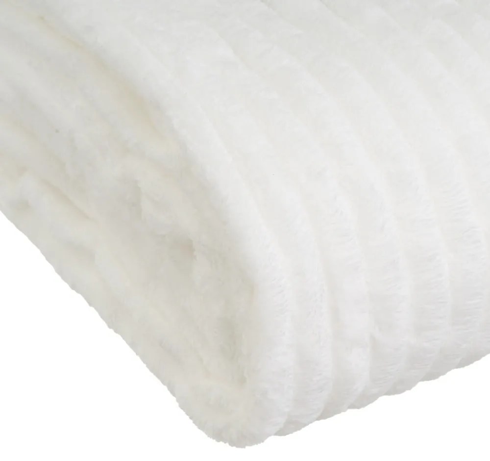 Biela deka z mikroplyšu 130x160 cm Fur Velvet – Casa Selección