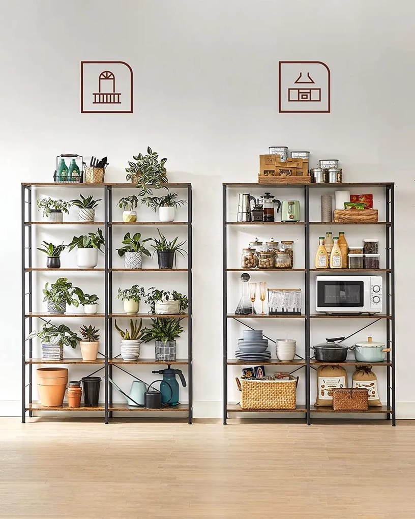 Policový regál so 6 policami VASAGLE LLS114B01