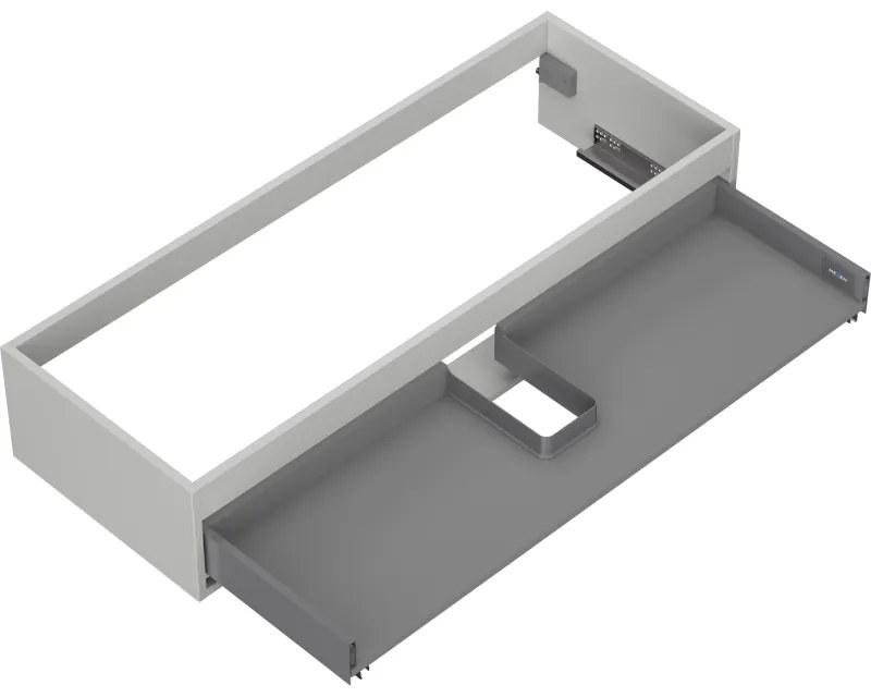 Mexen Box-A, závesná skrinka 120 cm, 1 zásuvka, sivá matná, 91AX0-1200-235-1-62