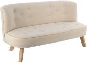 Detská zamatová sedačka béžová 17 cm a 25 cm Biela