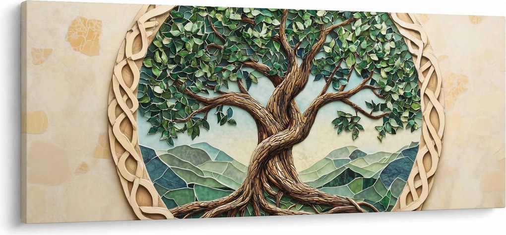 Obraz – Prepletený strom života (120x50 cm)