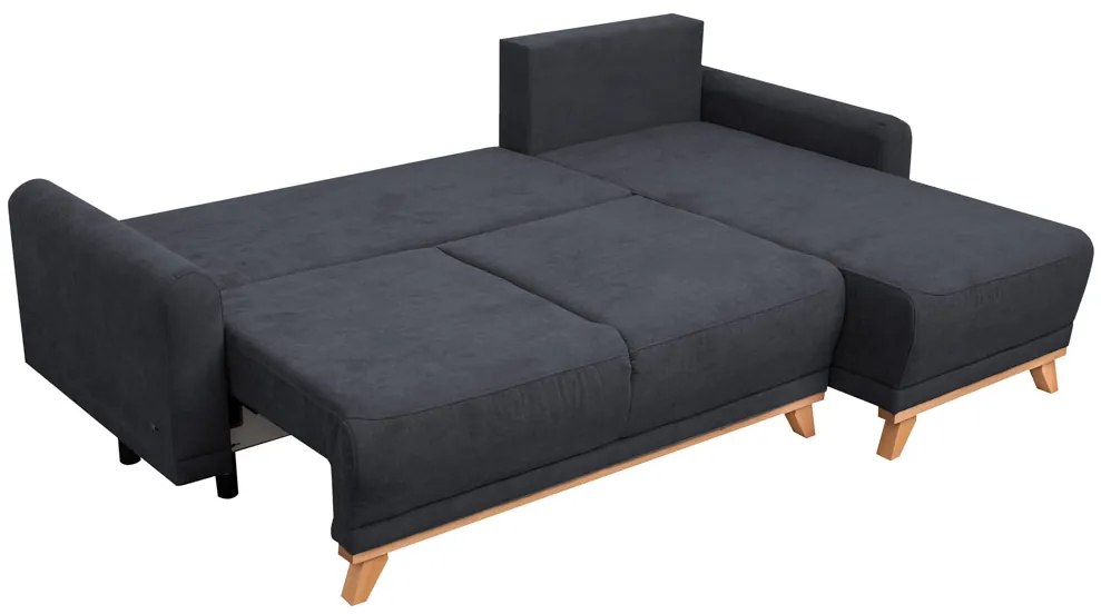 Tmavosivá rohová sedacia súprava ORANGE Varianta: Ľavý roh