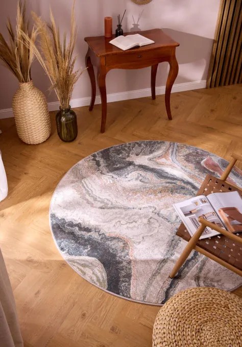 Koberec RAGOLLE Argentum 63618 7270 kruh