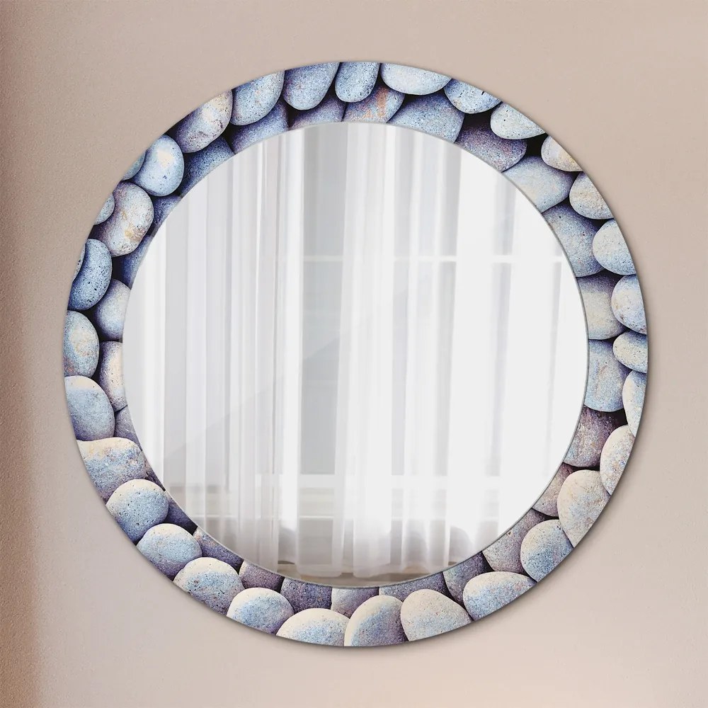 Okrúhle dekoračné zrkadlo s motívom Koleso morských kameňov fi 70 cm