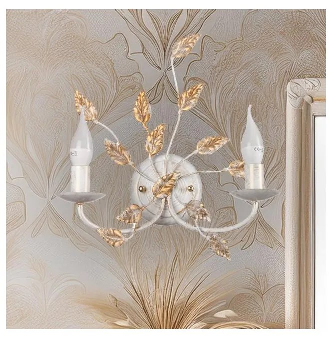 ONLI - Nástenné svietidlo COLLANA 1xE14/6W/230V biela/zlatá