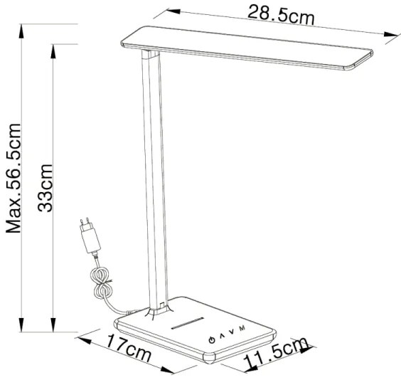 Globo 58400S - LED Stmievateľná stolná lampa BULLA LED/5W/230V